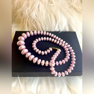 Pink pearl necklace
